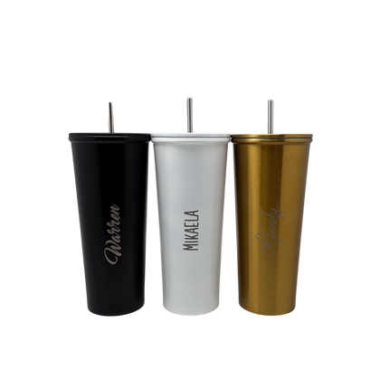 Matte Texture Insulated Vacuum Tumbler (Name Printing)
