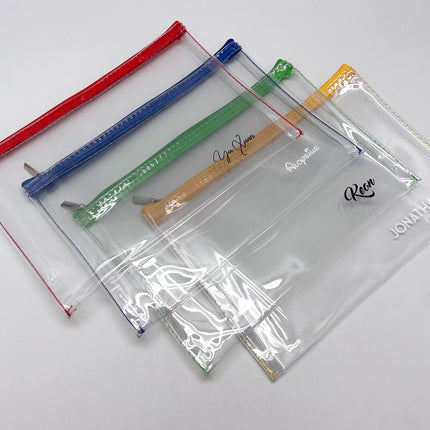 Premium Ultra Thick Transparent Zipper Case A5