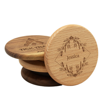 Round Wood Coaster (Name Printing)