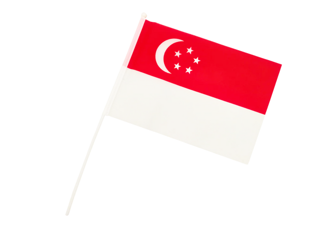 Singapore Hand-Held Flag