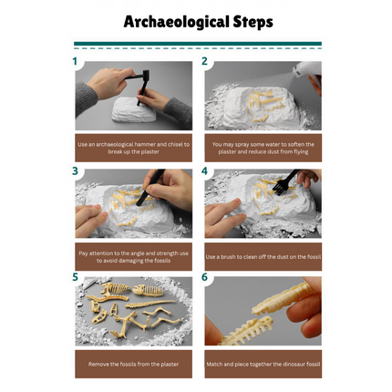 Dinosaur Fossil Dig Excavation Kit