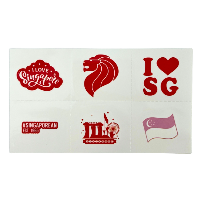 Singapore Theme Tattoo Sticker