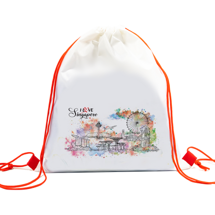 Singapore Theme Drawstring Nylon Sports Bag (CCA Bag)