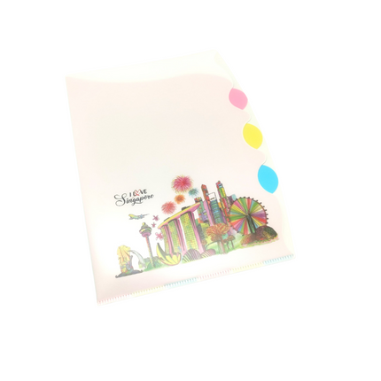 Singapore Theme 4 Compartment L-Folder