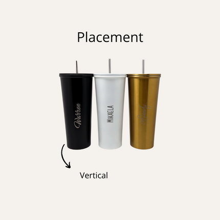 Matte Texture Insulated Vacuum Tumbler (Name Printing)