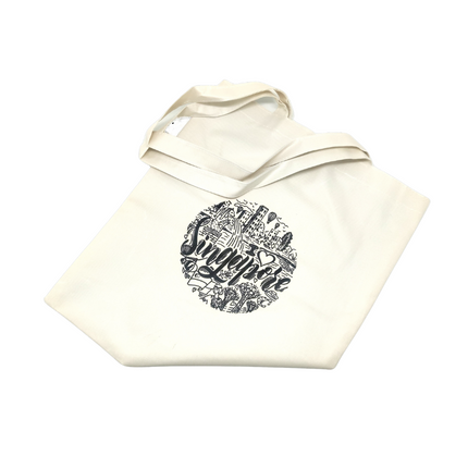 Singapore Theme Design 600D Canvas Tote Bag