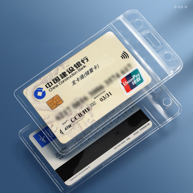 Clear Plastic Name Badge ID Card Holders