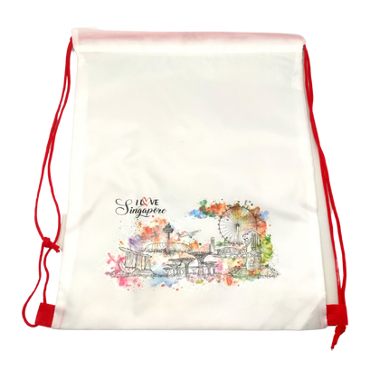Singapore Theme Drawstring Nylon Sports Bag (CCA Bag)