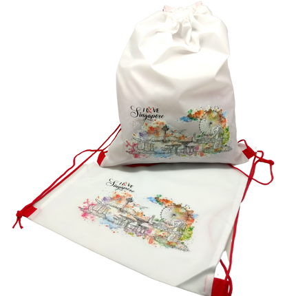 Singapore Theme Drawstring Nylon Sports Bag (CCA Bag)