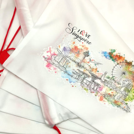 Singapore Theme Drawstring Nylon Sports Bag (CCA Bag)