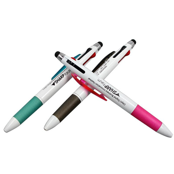 3 Colour Ballpoint Pen With Stylus