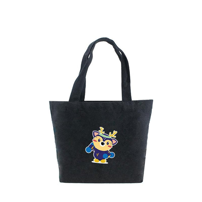 Black Canvas Tote Bag 30*20*10cm IWG FC One Dollar Only