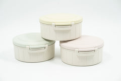 Round Eco Friendly Wheat Straw Lunch Box One Dollar Only