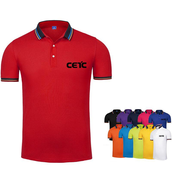 Short-Sleeved Polo Shirt With Colourful Striped Collar