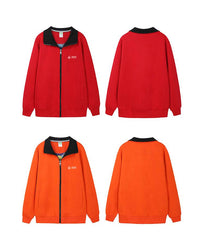Stand-Up Collar Zipper Sweater IWG FC One Dollar Only