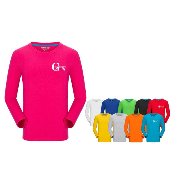 Long-Sleeved Cotton Shirt With Round Neck