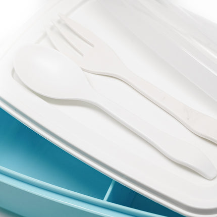 Plastic Lunch Box With Cutlery Personal Care One Dollar Only