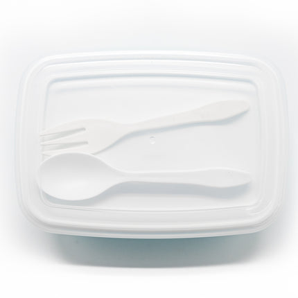 Plastic Lunch Box With Cutlery Personal Care One Dollar Only