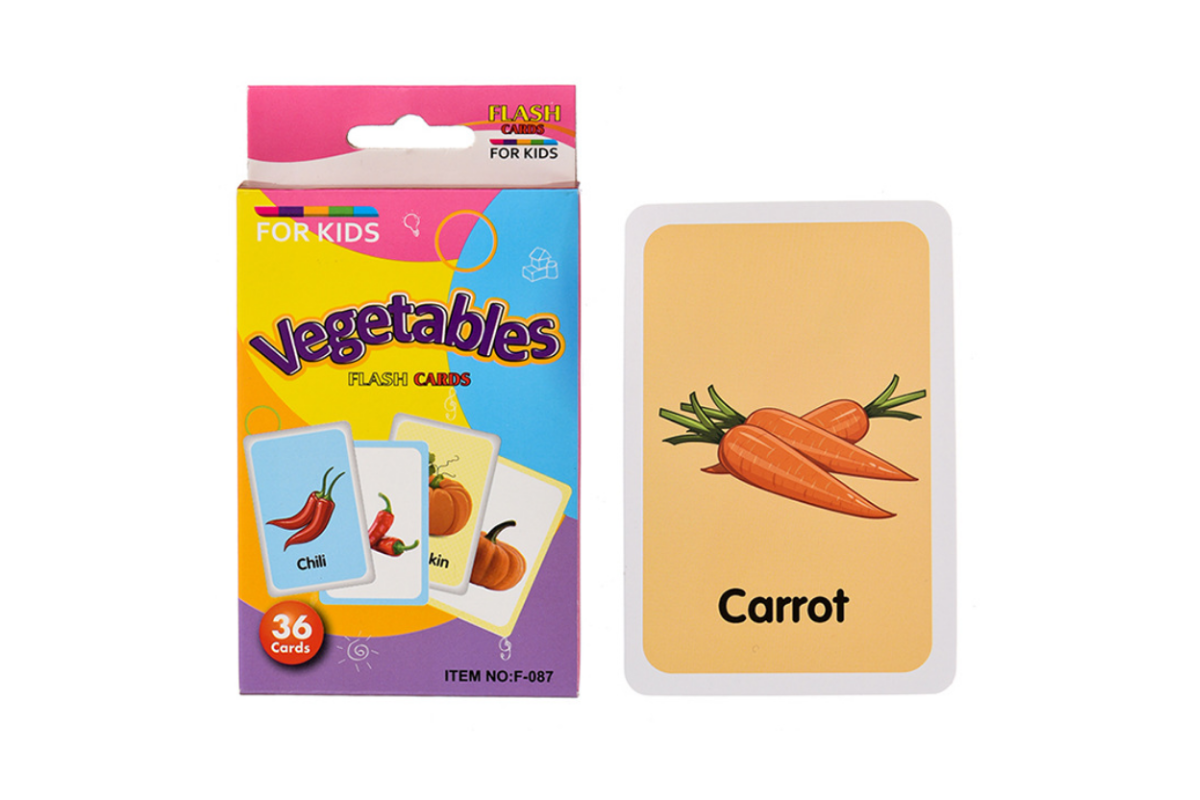 Vegetable Flash Cards Games and Toys One Dollar Only