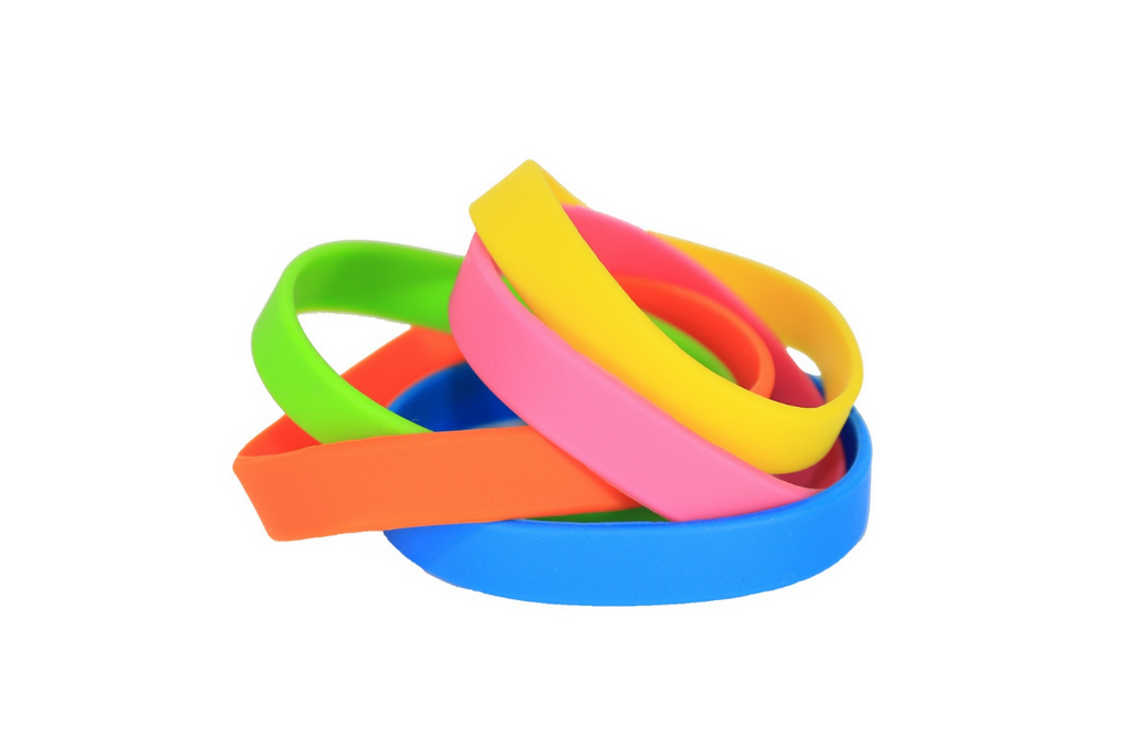 Custom rubber bracelets bulk on sale