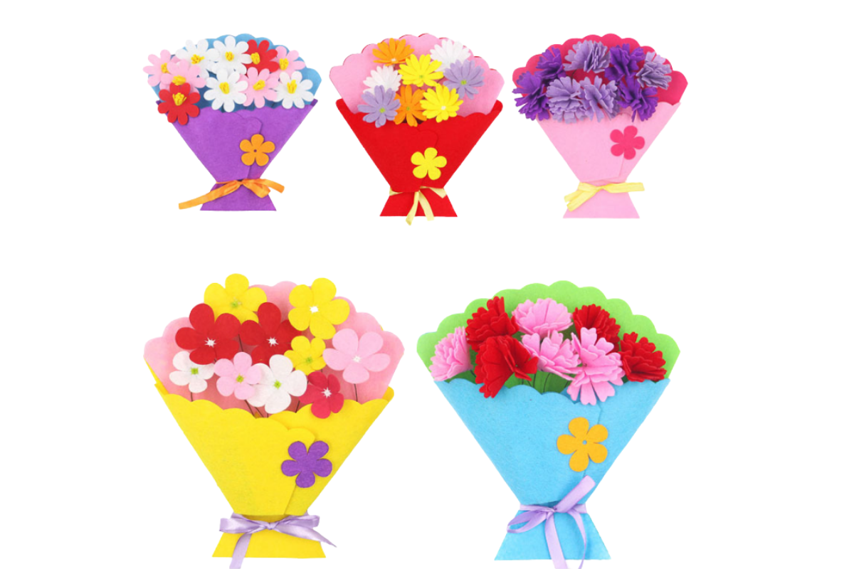 Non-Woven Flower Bouquet Art Craft & D.I.Y One Dollar Only