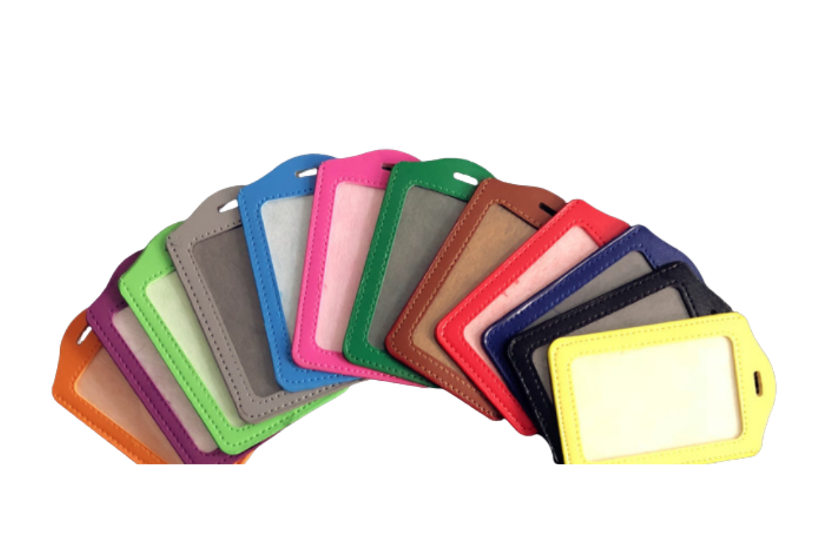 Vertical Leather ID Card Holder Cases One Dollar Only