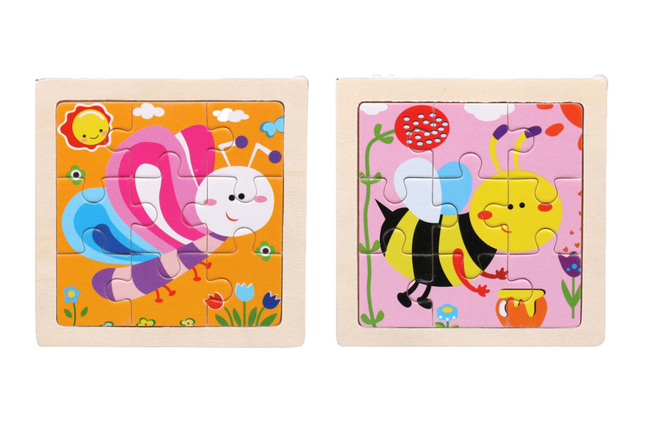 Cartoon Garden Animals Mini Wooden Puzzle Games and Toys One Dollar Only