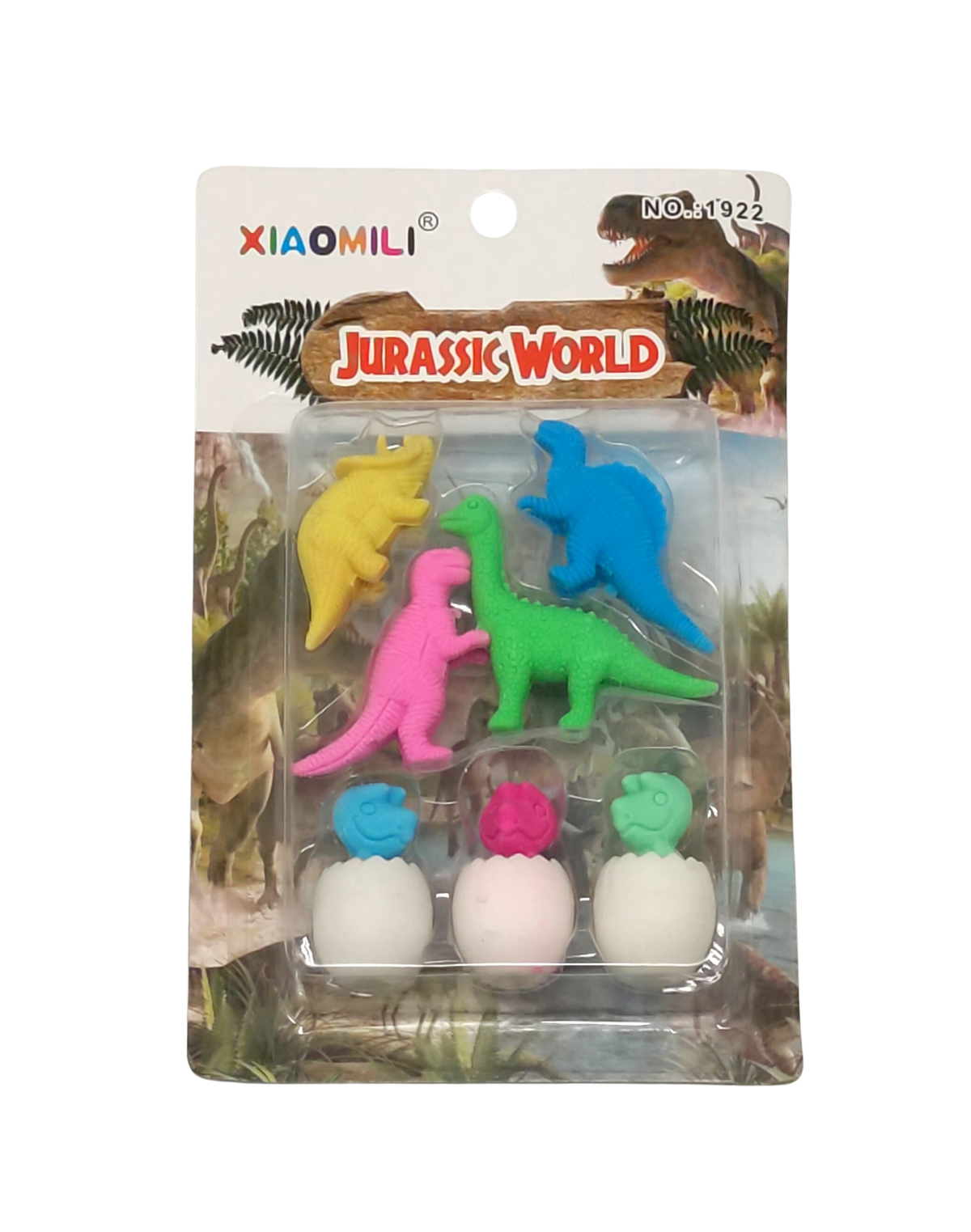 Dinosaur Jurassic Word Theme Eraser Set Erasers One Dollar Only