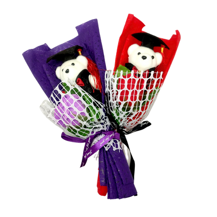 Rose / Sunflower Graduation Bear Bouquet Gift Ideas and Novelties One Dollar Only