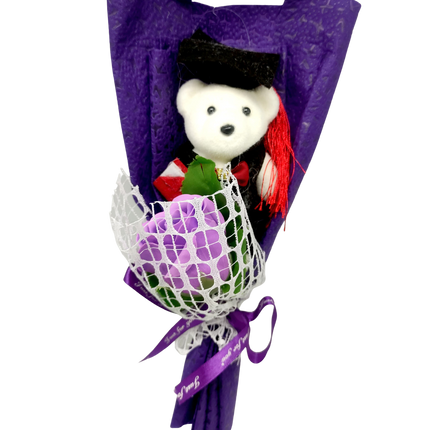 Rose / Sunflower Graduation Bear Bouquet Gift Ideas and Novelties One Dollar Only