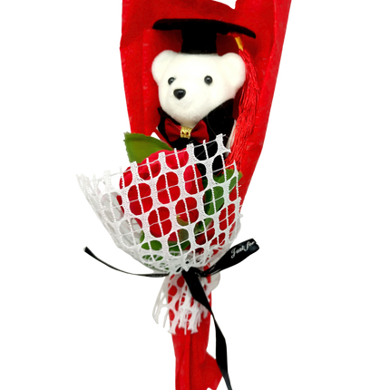 Rose / Sunflower Graduation Bear Bouquet Gift Ideas and Novelties One Dollar Only