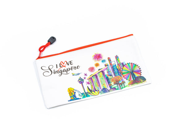 Singapore Design Zip Pencil Case