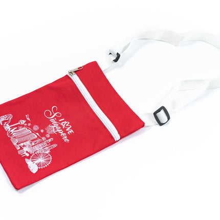 Fabric Sling Pouch With Singapore Design Bags One Dollar Only