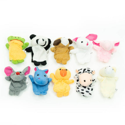 Pack of 10 Cloth Animal Finger Puppets Gift Ideas and Novelties One Dollar Only