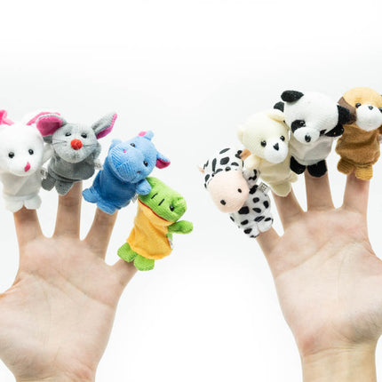 Pack of 10 Cloth Animal Finger Puppets Gift Ideas and Novelties One Dollar Only