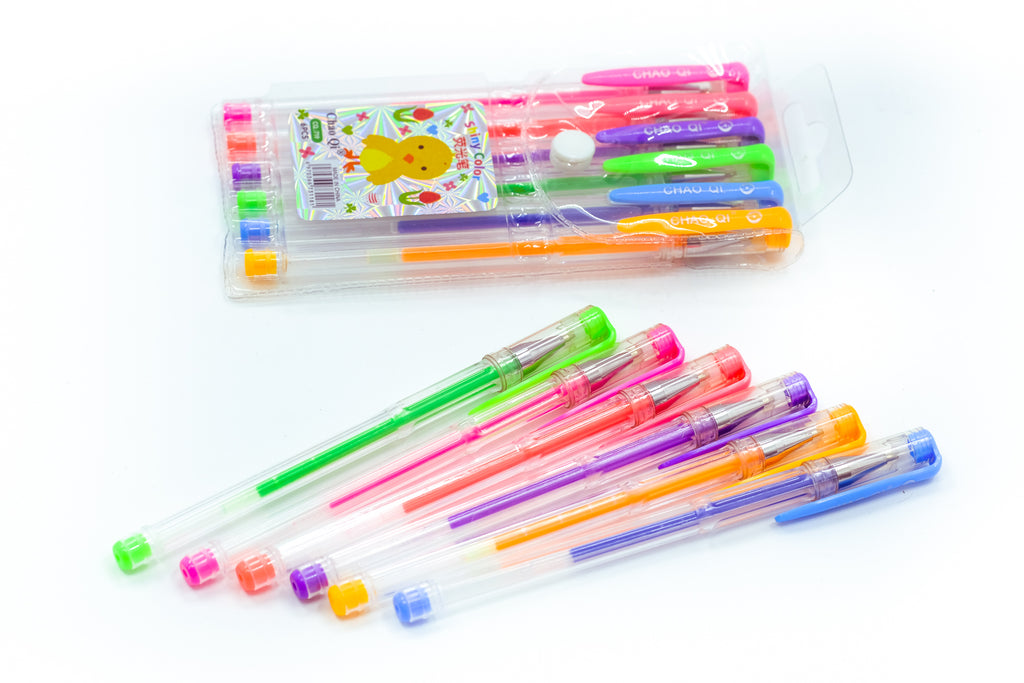 8-in-1 Neon Gel Pen - Retractable Colors - Gifts for Children - Buddy & Barney