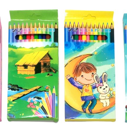 Flat Color Pencil Set Colouring Materials One Dollar Only