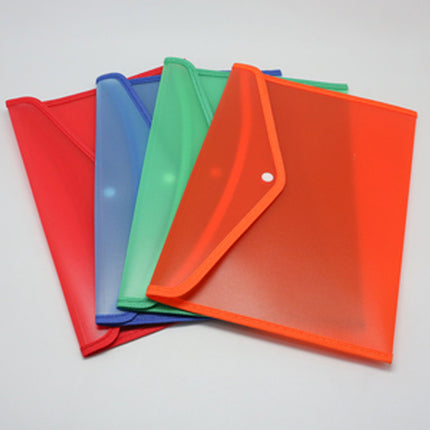 A4 Plastic Button Folder with Fabric Trim Files and Folders One Dollar Only