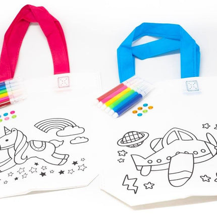 DIY Colouring Non Woven Bag Set - Cartoon Design Bags One Dollar Only