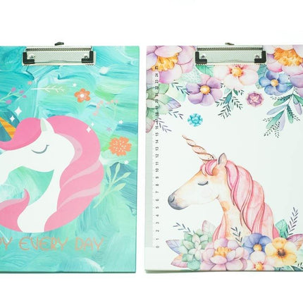 Unicorn Floral Design Clipboard Files and Folders One Dollar Only