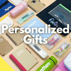 Personalized Gifts Notebook, Water Bottle, Tote Bags, Stationery Set