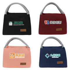 Dual-Coloured Waterproof Canvas Lunch Bag