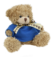 20cm Teddy Bear Plush Toy With T-Shirt Ribbon And Strap