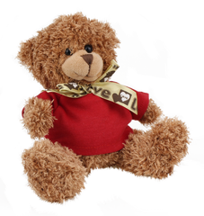 20cm Teddy Bear Plush Toy With T-Shirt Ribbon And Strap