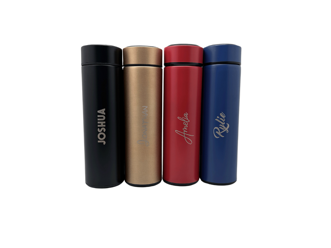 Matte Stainless Steel Thermos Bottle (Name Printing)