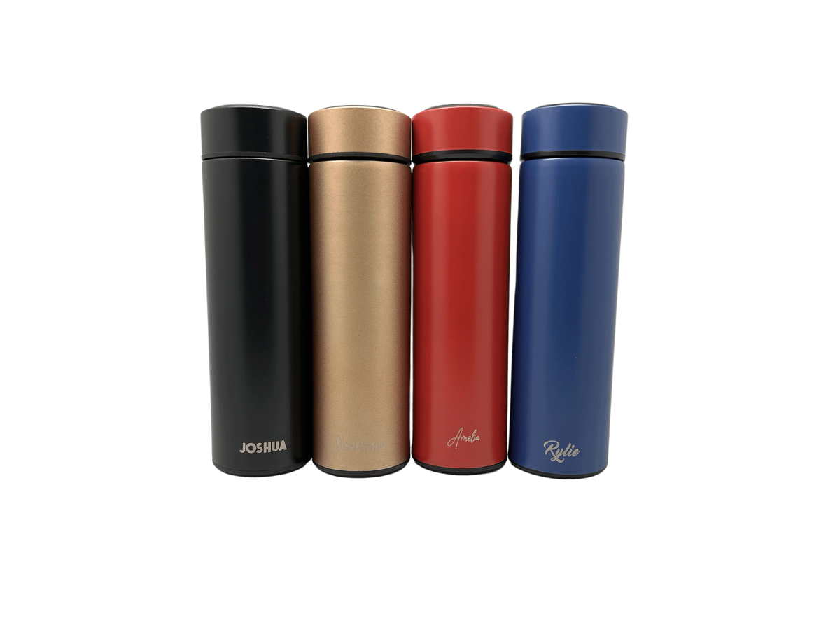 Matte Stainless Steel Thermos Bottle (Name Printing)