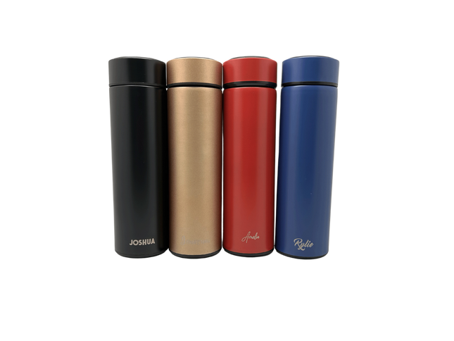 Matte Stainless Steel Thermos Bottle (Name Printing)