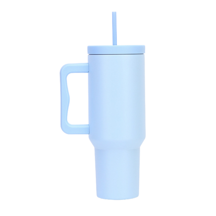 Outdoor Thermos Cup w/ Straw and Handle (Deliver In 4-6 weeks)