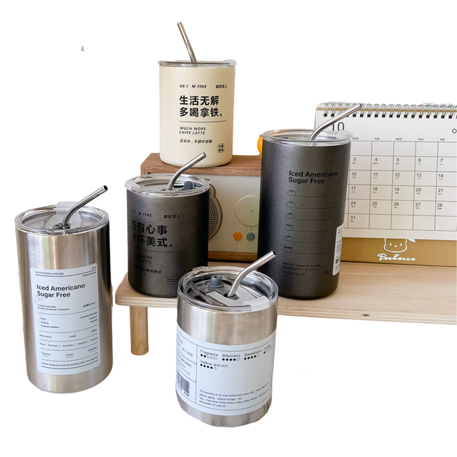 Stainless Steel Portable Straw Cup (Deliver In 4-6 weeks)