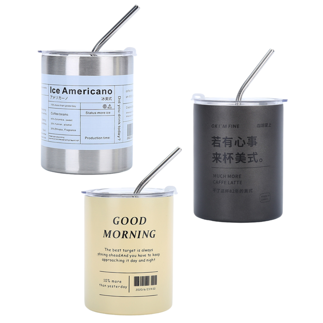 Stainless Steel Portable Straw Cup (Deliver In 4-6 weeks)